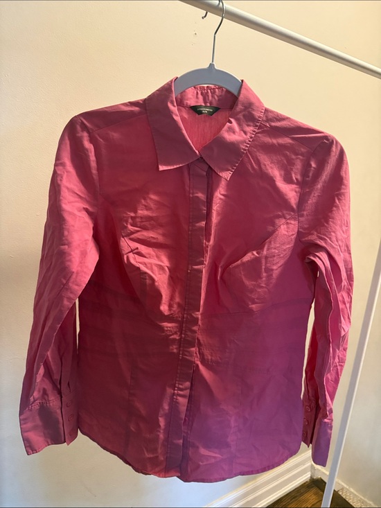 Denver Hayes Tops - Denver Hayes Hot Pink Collared Button-Up Shirt
